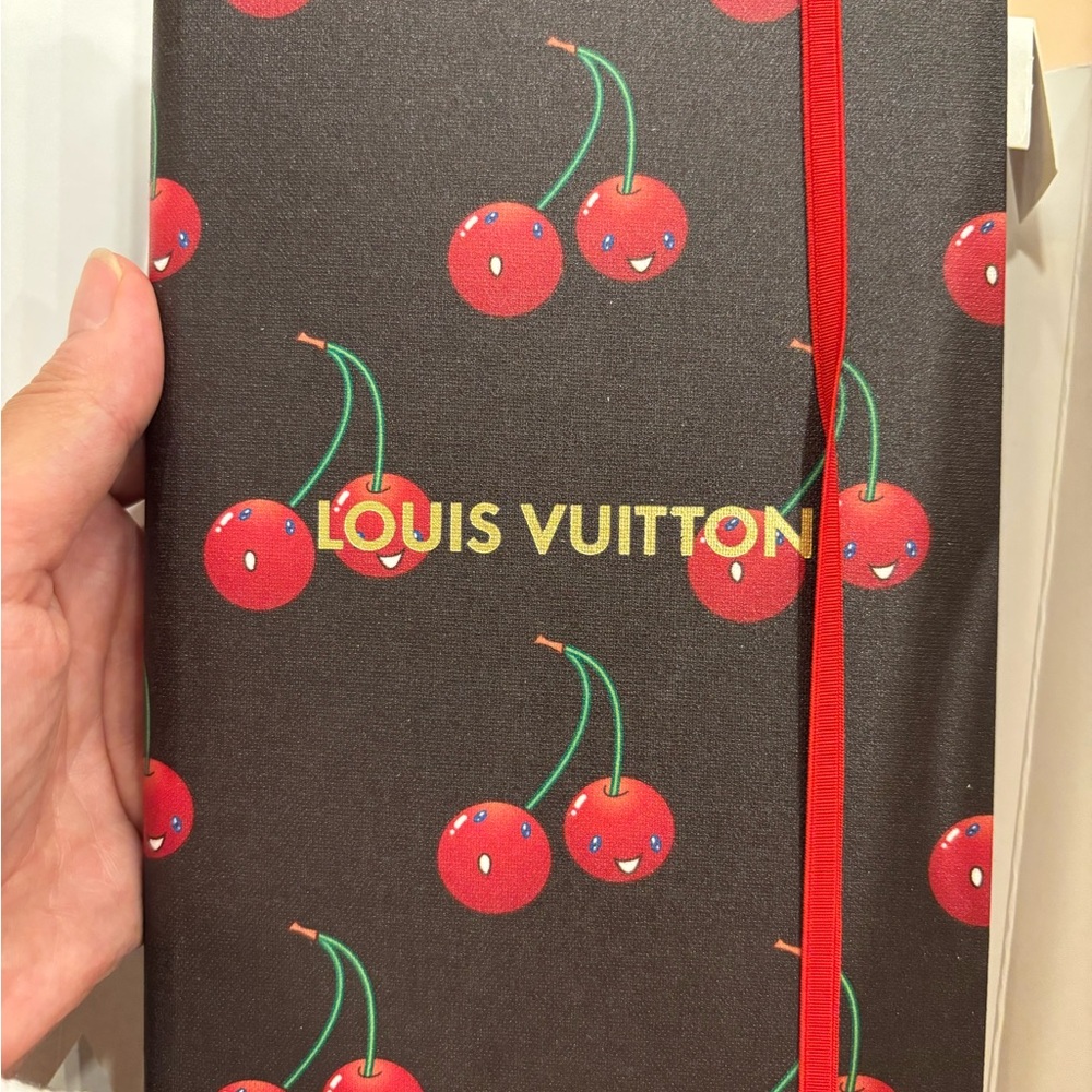 Louis Vuitton Cherry Patterned Jane Note Book, Takashi Murakami NWT